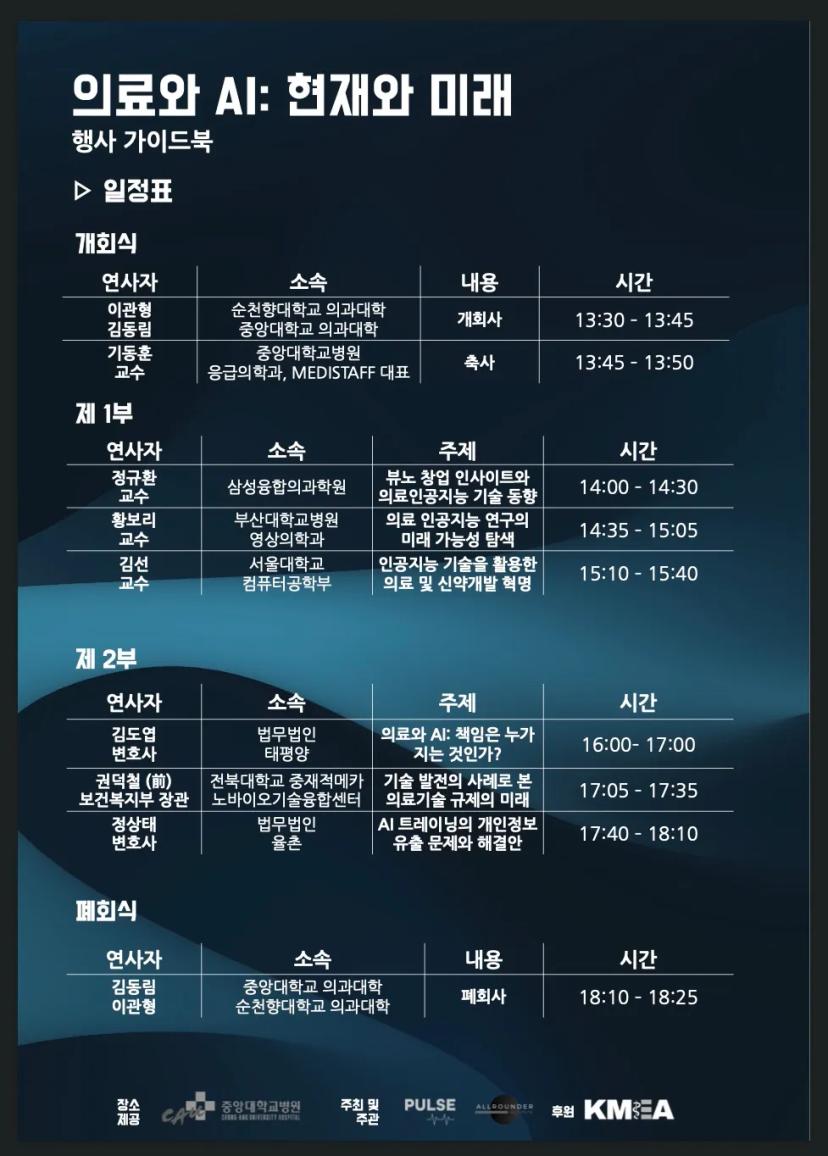중앙대 X 순천향대 <의료와 AI, 현재와 미래> 심포지움