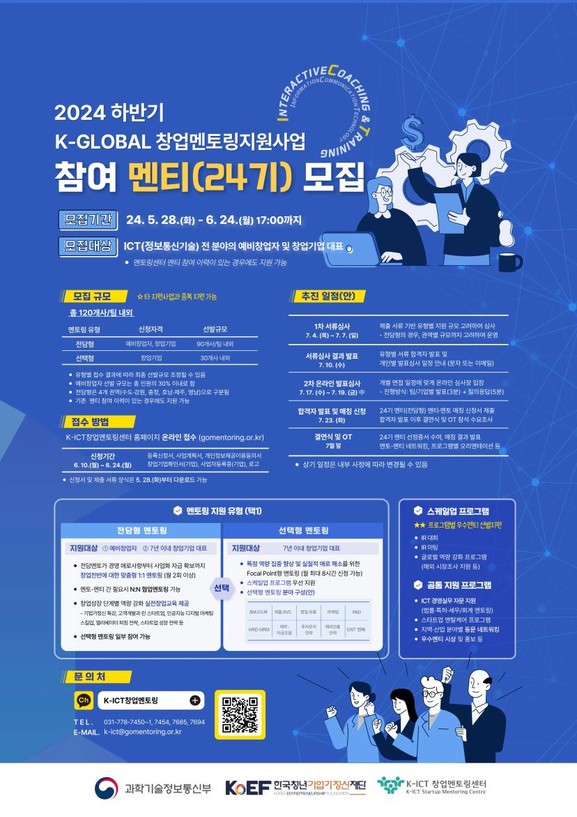2024년 상반기 K-Global창업멘토링 지원사업