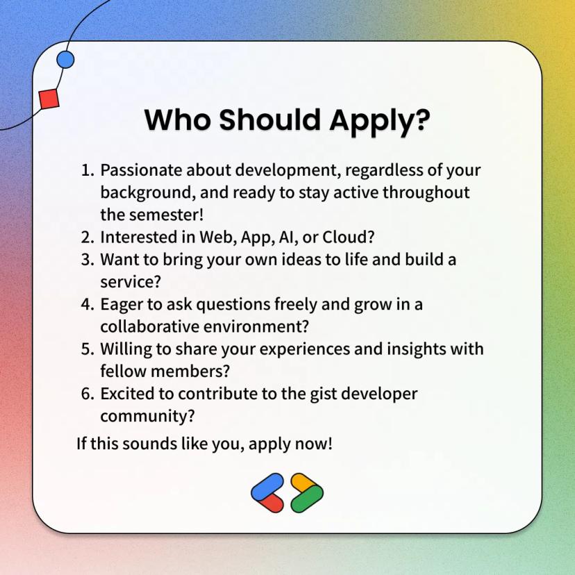 Developer Community Member Recruiting(GDGoC)